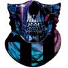 Obacle Skull Face Mask Half for Dust Wind UV Sun Protection Seamless 3D Tube Mask Bandana for Men Women Durable Thin Breathable Skeleton Mask Motorcycle Riding Biker Cycling (Blue Face Skull Flag) view 1