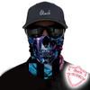 Obacle Skull Face Mask Half for Dust Wind UV Sun Protection Seamless 3D Tube Mask Bandana for Men Women Durable Thin Breathable Skeleton Mask Motorcycle Riding Biker Cycling (Blue Face Skull Flag) view 2