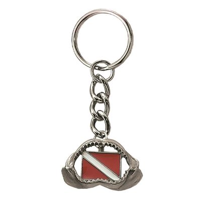 Scuba Diver Pewter Keychain