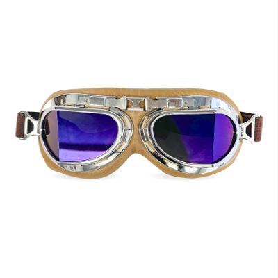 CRG Sports Motorcycle Goggle Aviator Pilot Style Cruiser Scooter Motocross Goggles for Man, Woman, Adult