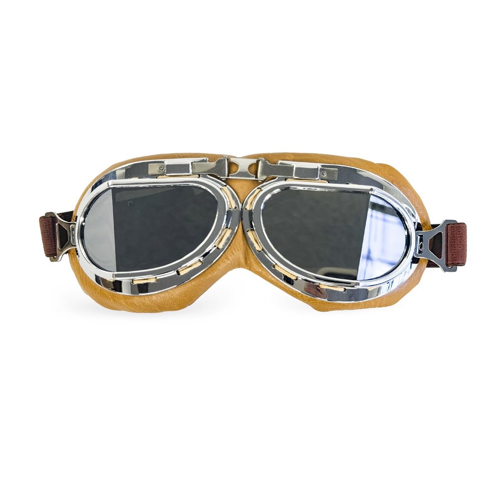 CRG Sports Motorcycle Goggle Aviator Pilot Style Cruiser Scooter Motocross Goggles for Man, Woman, Adult