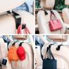 4 Pack Car Back Seat Headrest Hook Hanger for Purse Grocery Bag Handbag Hat, Purse Hook for Car with Clip view 3