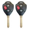 New Uncut Keyless 3 Button Remote Head Key Fob for Toyota Scion MOZB41TG 4D67 Chip; by AutoKeyMax (Pair) view 1