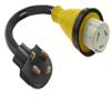 14-30P 4Pin Male Dryer Plug to SS2-50R Twist Lock RV Travel Trailer Camper Motor Home Socket Receptacle Outlet Electric Power Cord Cable Adapter/Converter NEMA 220/250V Input 110/125V Output. FX848 view 1