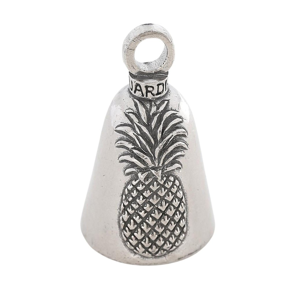 Guardian Bell Pineapple Good Luck Bell w/Keyring & Black Velvet Gift Bag | Motorcycle Bell | Lead-Free Pewter | Good Luck Gift to Friends & Family | Bike Bell | Made in USA