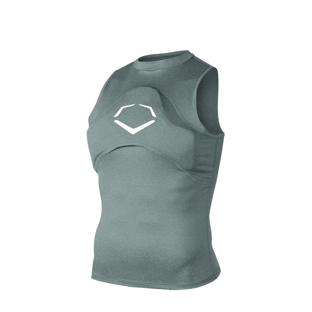 EvoShield Mens Adult Chest Guard Sleeveless Shirt, Charcoal, Large US