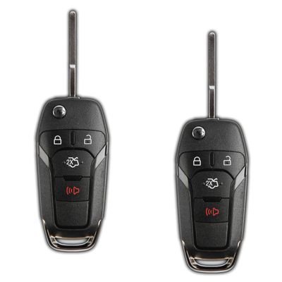 2X KeylessOption Key Fob Replacement for 2013 2014 2015 2016 Ford Fusion Remote, 4-Button N5F-A08TAA, Locksmith Required