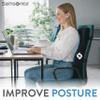 Samsonite Memory Foam Lumbar Support Pillow, Ergonomic Back Cushion for Office Chair, Gaming Chair, Automotive Full Back Support, Home Essentials for Sitting Comfort and Posture Relief, Black view 3