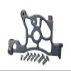 GPM For Traxxas Rustler 4X4 VXL (67076-4) Upgrade Parts Aluminum Rear Spur Gear Cover Mount - 1Pc Set Gray Silver view 1