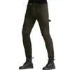 Takuey Men Motorcycle Riding Jeans Cycling Racing Pants with 4 X Knee Hip Protector Pads (M=30) Brown view 3