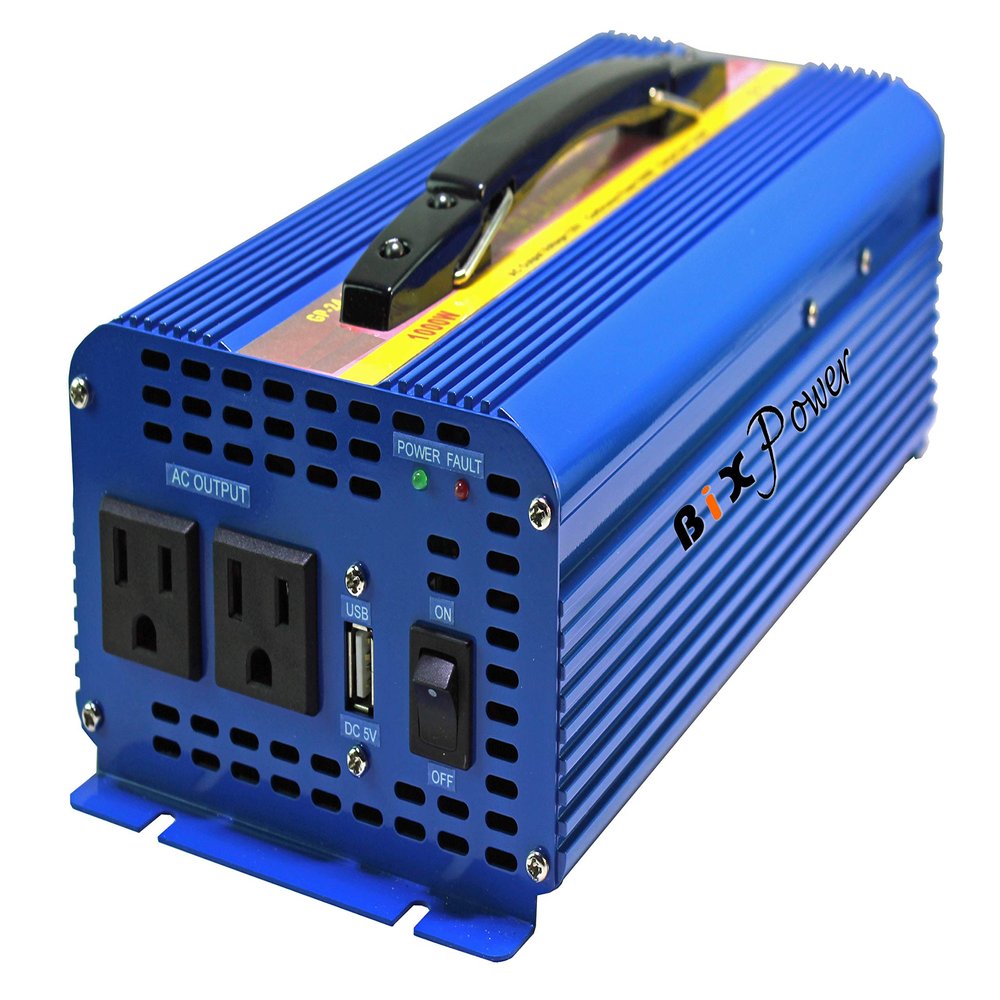 24V (20V ~ 30V) DC to 110V AC 1000W True Pure Sine Wave Power Inverter