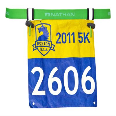 Nathan Race Number Belt, Atomic Blue, One Size