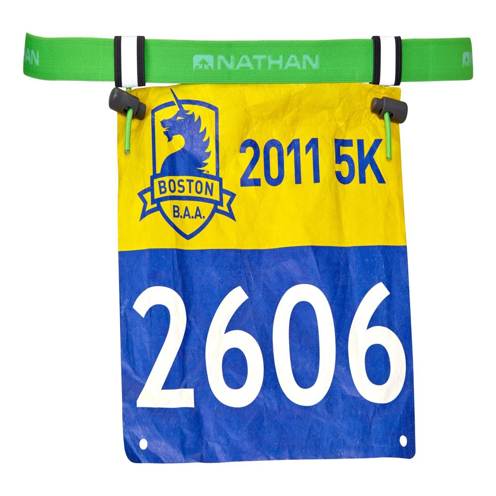 Nathan Race Number Belt, Atomic Blue, One Size