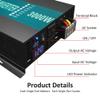 WZRELB 3000W 12V Pure Sine Wave Solar Power Inverter DC AC Converter (RBP300012W),Black view 2
