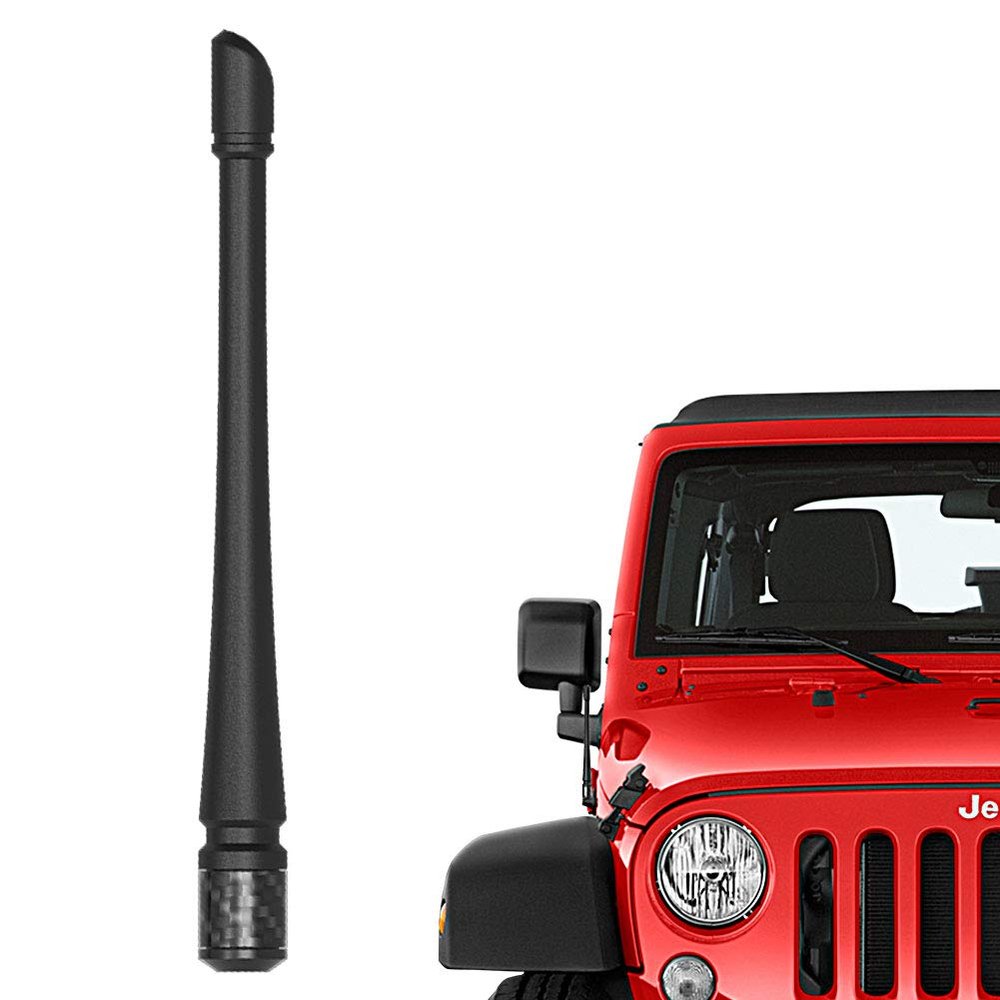 RYDONAIR Short Antenna Compatible with Jeep Wrangler 2007+ & Jeep Gladiator 2020+, Internal Copper Coil for Enhanced Reception, Car Wash Proof, 7 inches Rubber Antenna Replacement