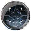 Faria Beede 33762 Multifunction 5" Gauge Fuel/Oil PSI/Water Temp/Voltmeter - Chesapeake, Black SS view 1