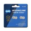 KMC Missing Link 12: for 12 Speed Chain, Silver, Perfectly Connecting KMC, SRAM, Shimano Chains, TWO (2) PACK view 1