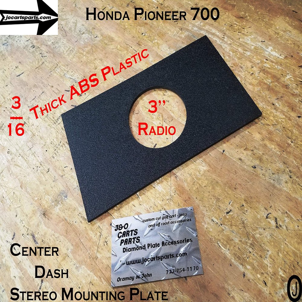 For Honda Pioneer 700 Center Dash ABS Blank Mounting Cover For 3" Radio & Gauges