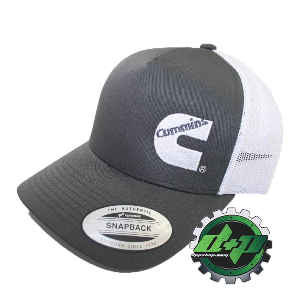 Dodge Cummins Offset Logo mesh Summer Ball Cap hat Snapback Gray w/White mesh
