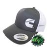 Dodge Cummins Offset Logo mesh Summer Ball Cap hat Snapback Gray w/White mesh view 1