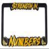 GSW Strength in Numbers 3D Raised License Plate Frame (Gold and Yellow) view 1