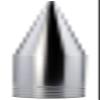 TRUE SPIKE Fat Spike Silver Antenna in Heavy Gauge CNC Machined Billet Aluminum Short Compatible with Chevy Silverado 1500 2500 3500 07-20 view 1