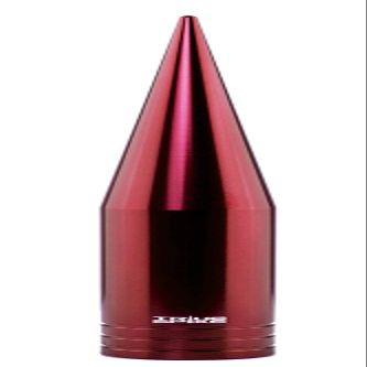 TRUE SPIKE Fat Spike RED Antenna in Heavy Gauge CNC Machined Billet Aluminum Short Compatible with Harley Davidson Touring Models with Tour PAK (ONLY)