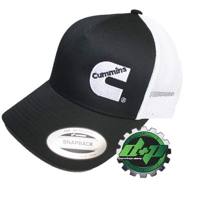 Dodge Cummins snap Back Summer mesh hat Cap Black White Diesel