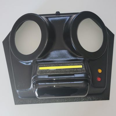 thunderbuckets Empty Overhead Stereo Golf Cart UTV Console with Heavy Duty ABS Plastic, Marine Grade Stereo Cover, Super Bright LED Map Light, and Lid