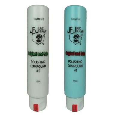 Original JFJ Polish Compound Combo Pack 12oz Blue #1 & White #2 (JFJ Easy Pro, Plus, Single, Double and Armless Compatible)