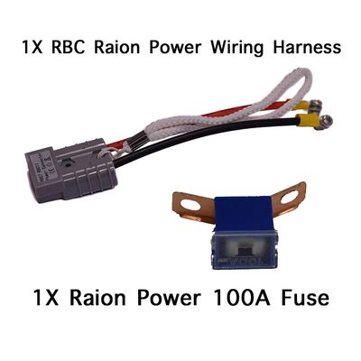 Raion Power Replacement RBC7 UPS Wire Harness and 100 Amp Fuse for APC SUA1500X93-1 Pack