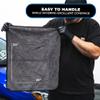 The Rag Company - Double Twistress (2-Pack) Professional Korean 70/30 Blend, Twist Loop Microfiber Drying Towels Car Detailing, Lint-Free, Streak-Free, Multipurpose Use, 850gsm, 20in x 24in, Grey view 4