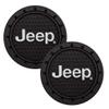 Plasticolor 000652R01 Jeep Logo Auto Car Truck SUV Cup Holder Coaster 2-Pack , Black view 2