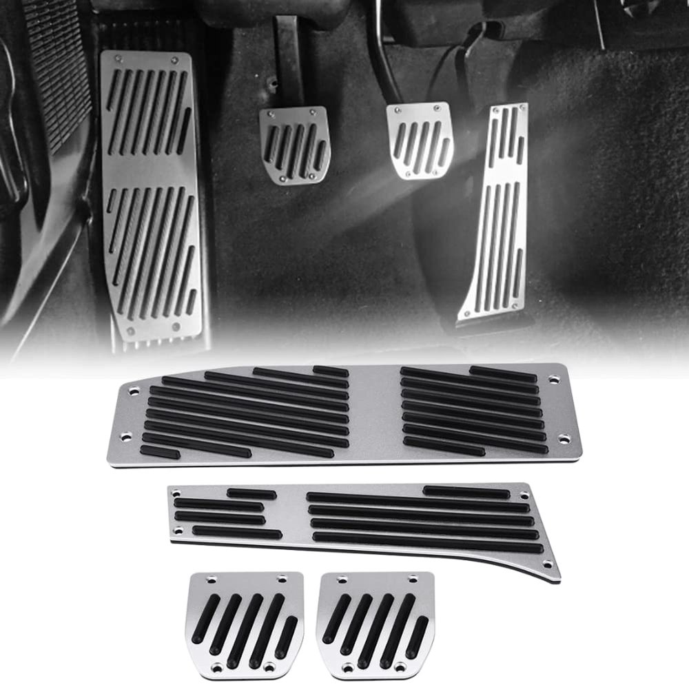 Acouto e46 pedals, Car Foot Pedals for 1 3 5 7 X1 Series E30 E32 E34 E36 E38 E39 E46 E87 E90 E91 E92 4pcs Car Manual Clutch Brake Foot Rest Pedal Pads