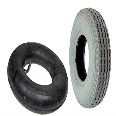 AlveyTech 2.80/2.50-4 (9"x3") Mobility Tire and Inner Tube Set with Power Edge Sawtooth Tread