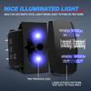 MICTUNING LS09901 7 Pin Momentary Laser Rocker Switch Winch in/Out, 20 Amp/12V, Black view 2