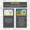 SE Dual-Sided Non-Ferrous Wire Gauge - 0-36 AWG and SAE, 3.5" Diameter, Tempered Steel, for Jewelers and Hobbyists, Ideal for Gold, Silver, Copper - JT47WG-C view 2