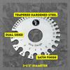 SE Dual-Sided Non-Ferrous Wire Gauge - 0-36 AWG and SAE, 3.5" Diameter, Tempered Steel, for Jewelers and Hobbyists, Ideal for Gold, Silver, Copper - JT47WG-C view 3