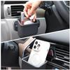 Car Air Vent Storage Bag Organizer Pocket Sunglass Holder Car Mount Phone Holder Coin Key Card Case Organizer with Hook- Black view 1