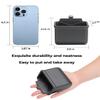 Car Air Vent Storage Bag Organizer Pocket Sunglass Holder Car Mount Phone Holder Coin Key Card Case Organizer with Hook- Black view 2