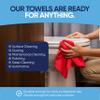 Bulk 12 X 12 All Purpose Microfiber Towels Wholesale - Case Quantity (400 Count) | No Fraying | High Density Microfiber | Zero Chemical Cleaner | Long-Lasting (Blue) view 4