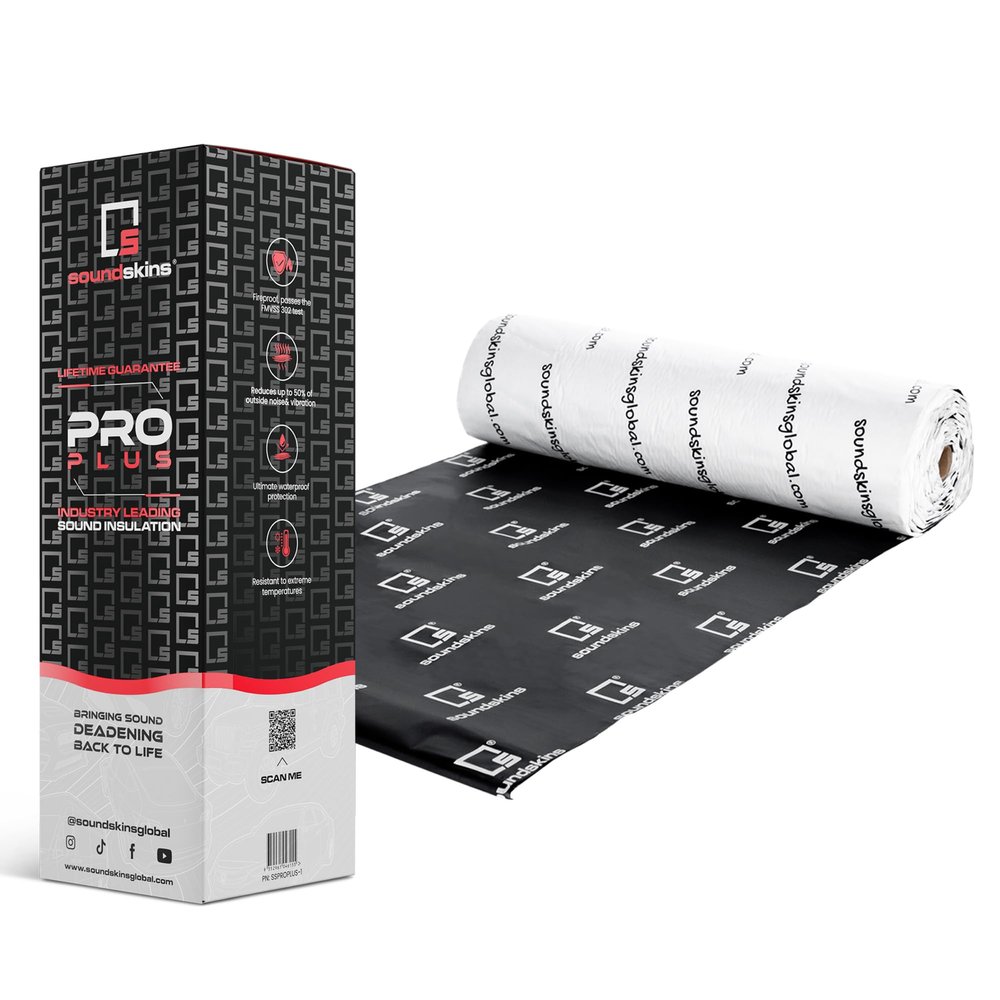 Soundskins SSPROPLUS-1 Car Sound Deadening Material - 180mil/4.5mm Triple Layer - 64.5 sqft. - Reduce Vibrations, Insulate Heat, and Minimize Resonance