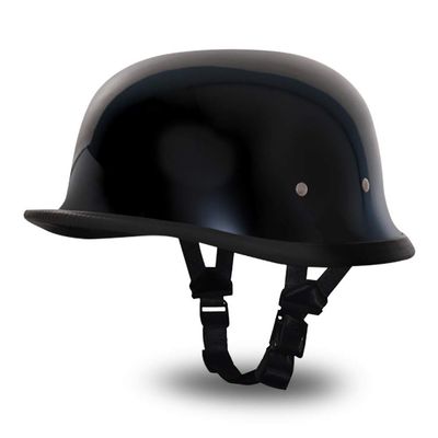 Daytona Helmets German Style Novelty Motorcycle Helmet - Timeless Classic Design, Comfortable Padded Liner, Adjustable Leather Chin Strap- Perfect Biker Accessory for Men & Women