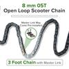AlveyTech 8 mm 05T Open Loop Scooter Chain - 3 Feet with Master Link view 2