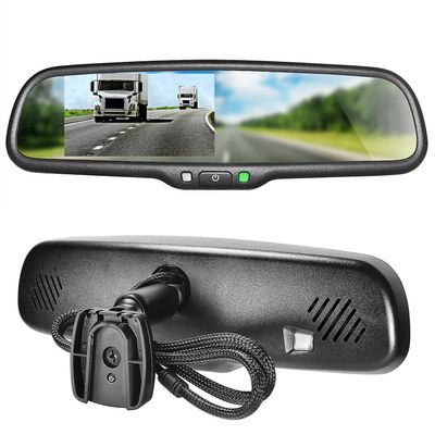 Master Tailgaters 10.5" OEM Rear View Mirror with 4.3" LCD Screen | Rearview Universal Fit Mount | Auto Adjusting Brightness LCD | Anti Glare | Full Original Mirror Replacement | Easy to Install