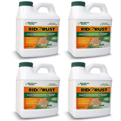 American Hydro Systems RR2 Rid O' Rust Extreme Water Rust Stain Preventer for Irrigation Systems, 64 Fl Oz Bottle, 4 Pack